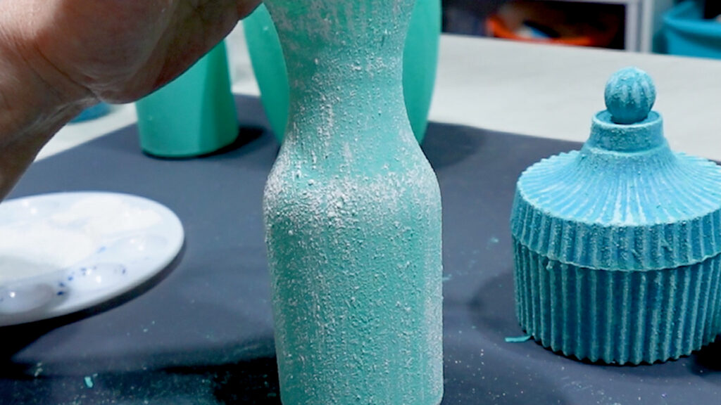 Chalk Paint can help to give an aged look to glass